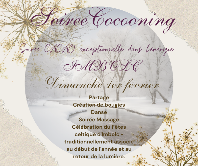 SOIRÉE CACAO & COCOONING dans l’énergie d‘ Imbolc